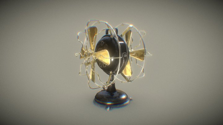 Small Retro Fan 3D Model