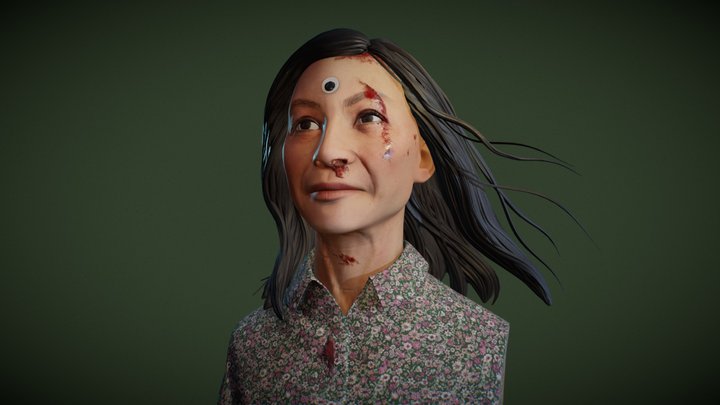Evelyn Wang / Michelle Yeoh Realtime Head 3D Model