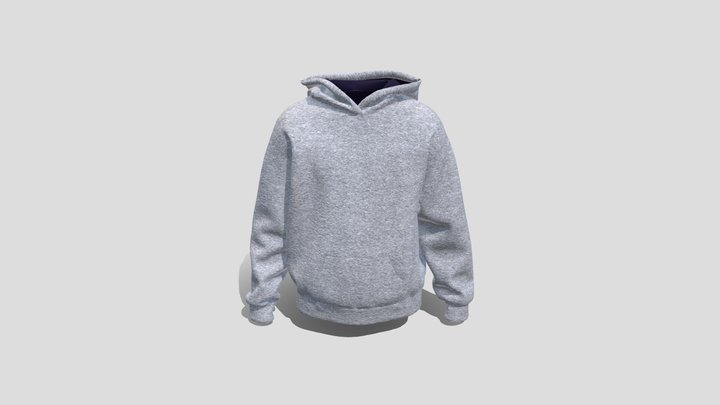 Hoodie Grey 3D Model