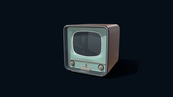 Draft-hp Old TV 3D Model