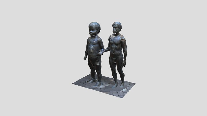 "Father and Son" sculpture 3D Model