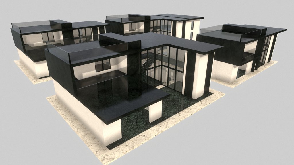 Low-poly Houses Free