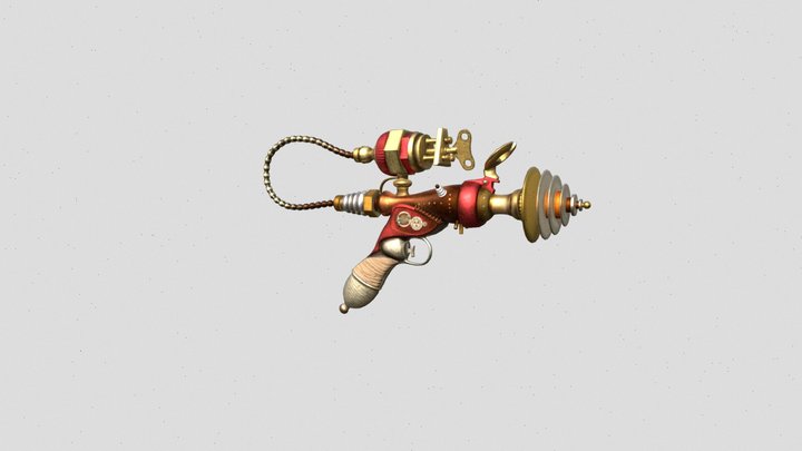 Punk De-Optimizer Pistol 3D Model