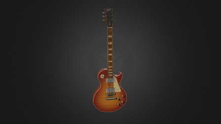 Les Paul Guitar Marmoset 3D Model