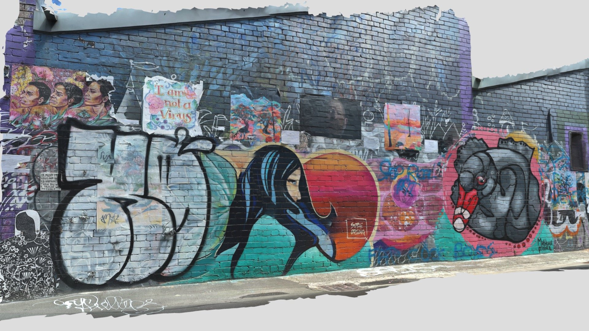 Graffiti Street-poly "I Am Not A Virus"