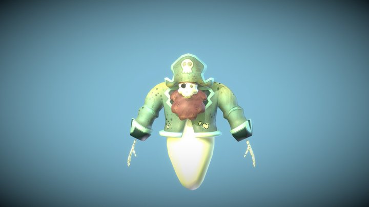 Ghost Pirate Captain 3D Model
