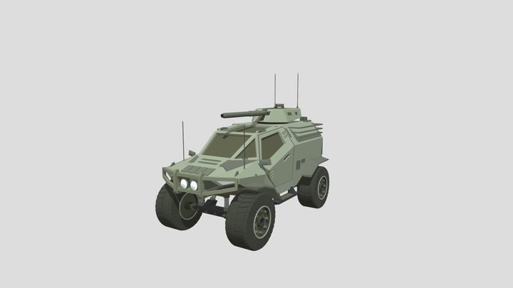 Foxter buggy low ploy concept 3D Model