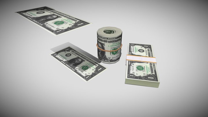 Money Set 3D Model