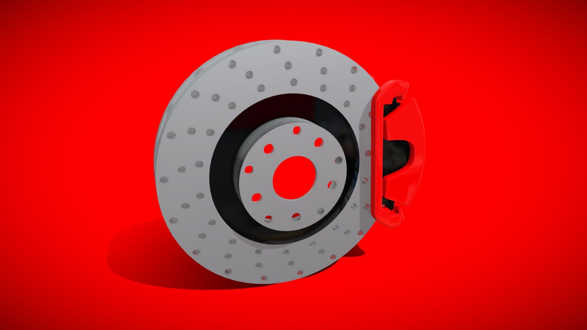 Brake Disk Vented Steel Rotor - Download Free 3d Model By The 86 Guy 