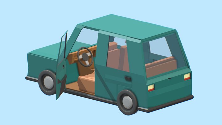 POV Lowpoly Car Free 3D Model