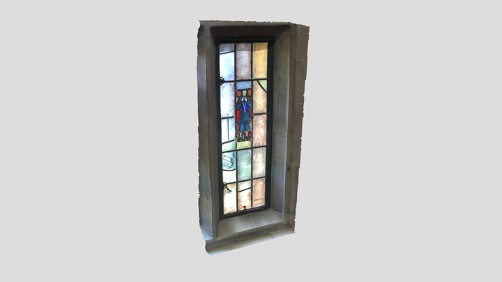 Laennec stained glass window 3D Model