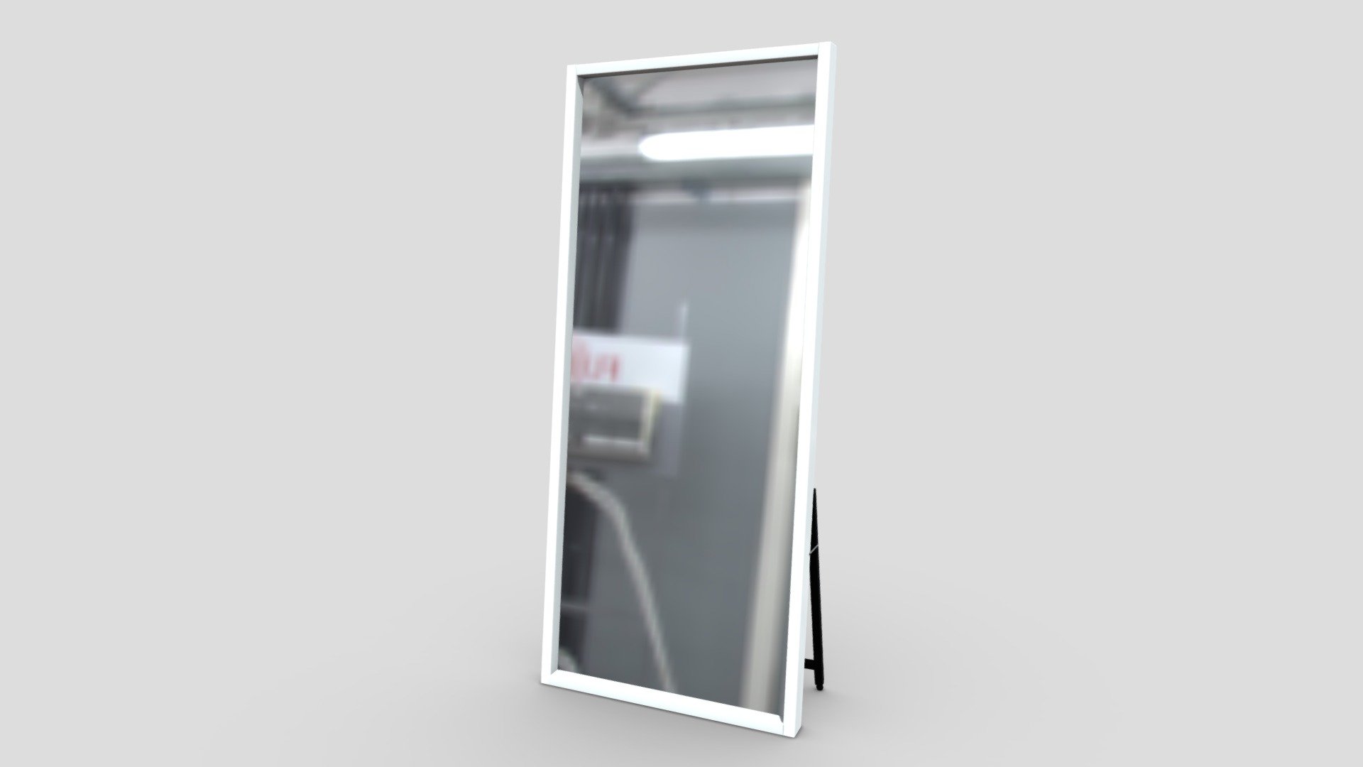 Wood Slip Mirror Full Body Mirror - Buy Royalty Free 3d Model By 