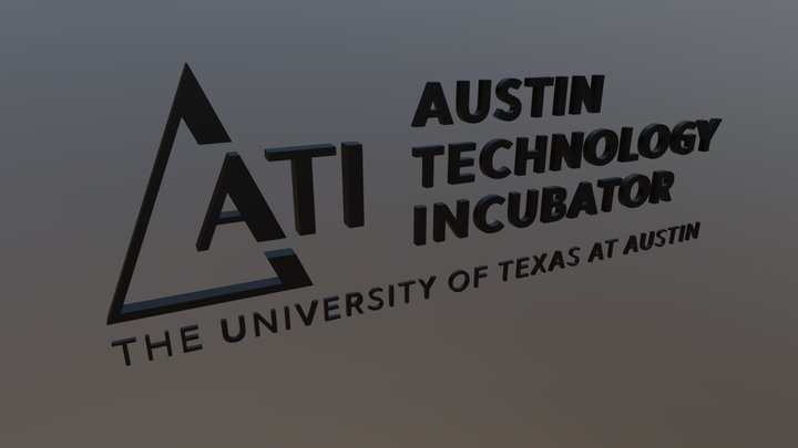 Austin Technology Incubator Logo (Unity) 3D Model