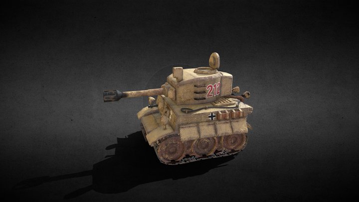 Tiger Tank Toy 3D Model