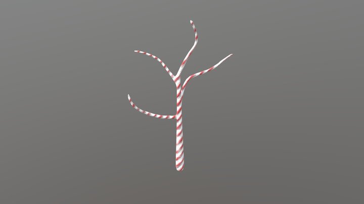 Candycane Tree 3D Model