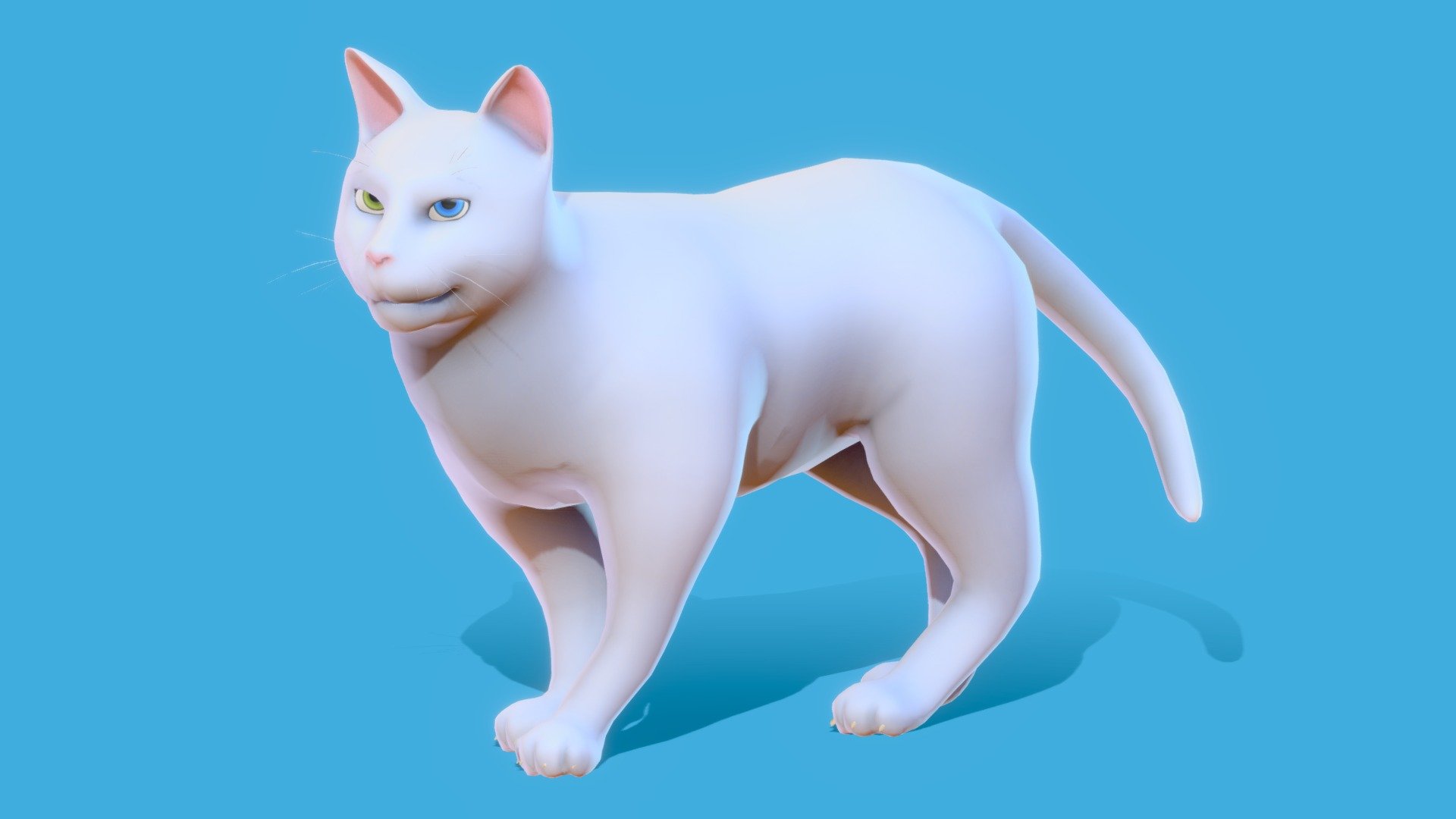 Low poly - Stylized cats - Khao Manee Cat - Buy Royalty Free 3D model ...