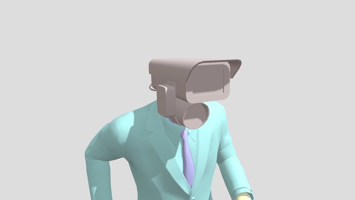 Cameraman running 3D Model