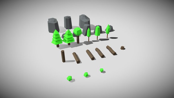 Low Poly Nature 1 3D Model