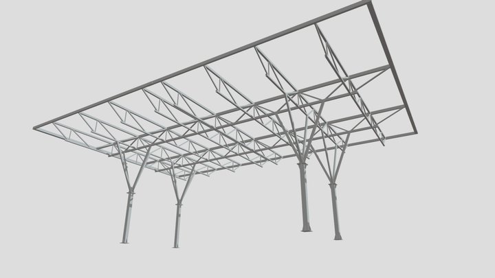 Canopy steel frame 3D Model