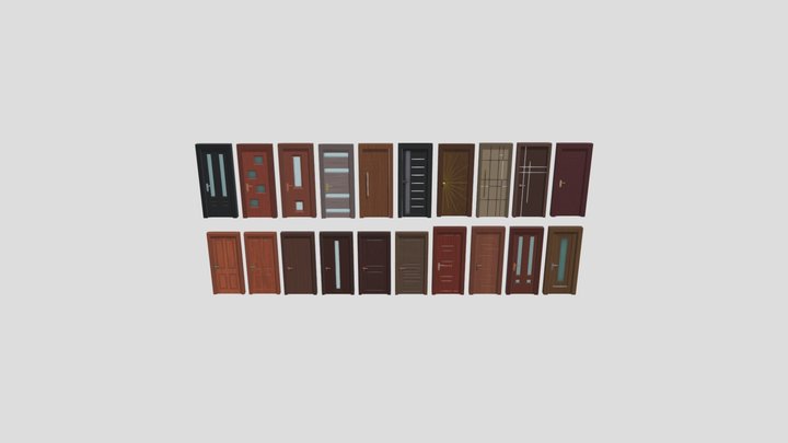 Modern Doors Set – Modello 3D gratuito STL