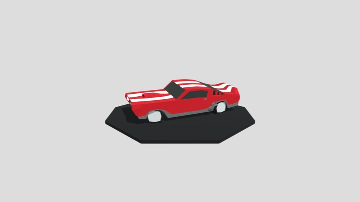 Mustang Low Poly 3D Model