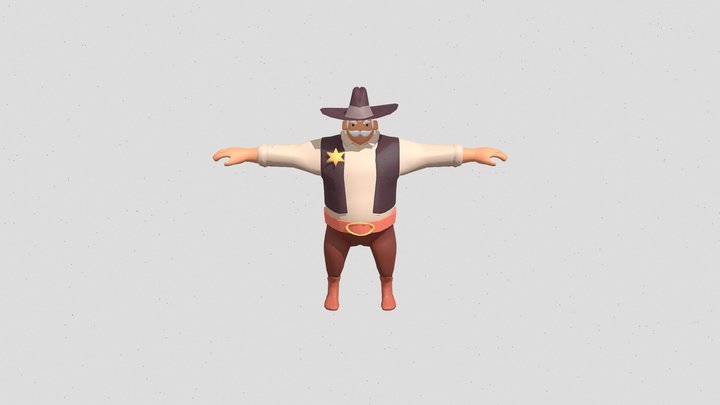 Bruno – Low Poly Fat Man Character 3D Model
