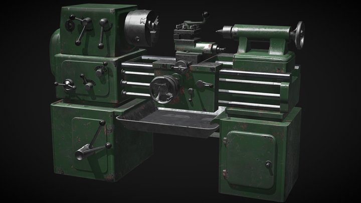 Old Lathe 3D Model