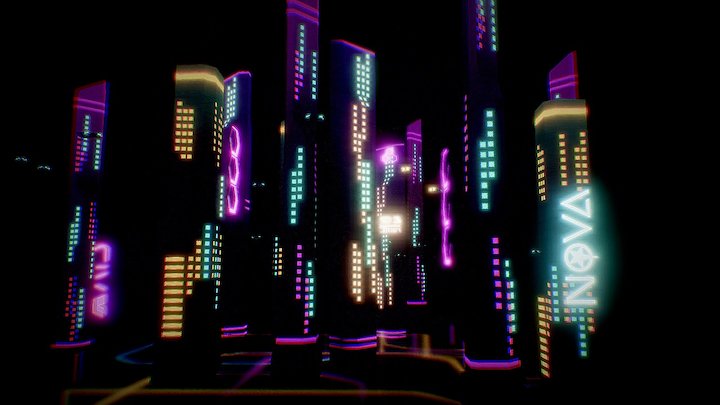 Neon city #utopialpchallenge 3D Model
