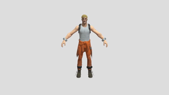 Fortnite Jones Unchained Skin 3D Model