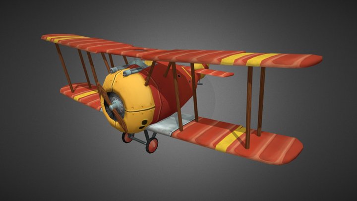 Sopwith Snipe Stylized 3D Model