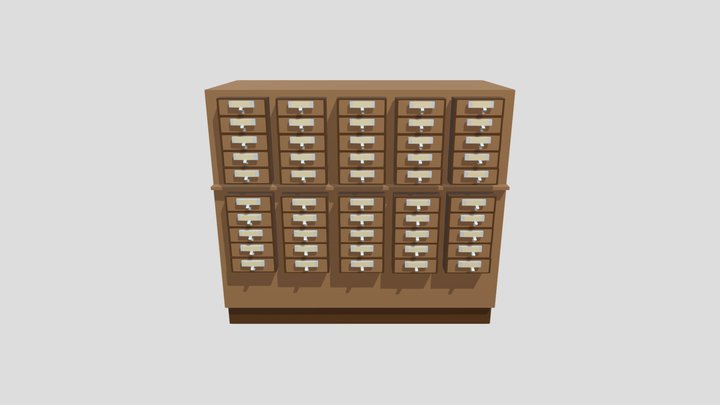 Card Catalog 3D Model