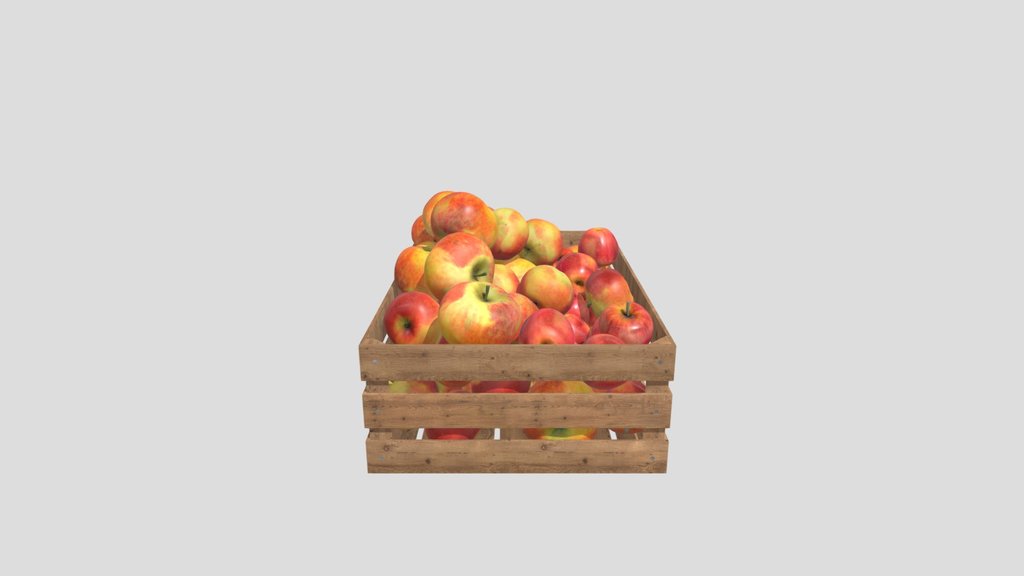 Wooden Box With Apples
