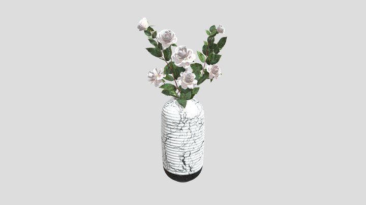 Pink Bloom Ceramic Vase – Kostenloses 3D-Modell STL