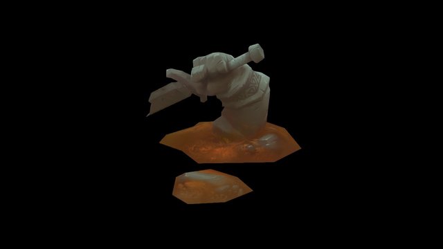Stoney Sword In Hand 3D Model