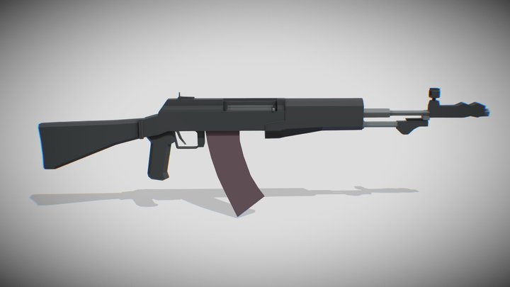 Low Poly AN94 3D Model