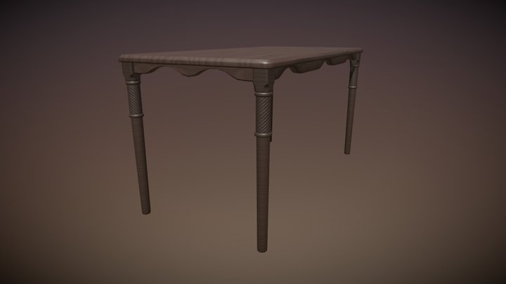 Wooden Table 3D Model