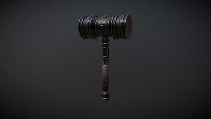 Worn Warhammer 3D Model