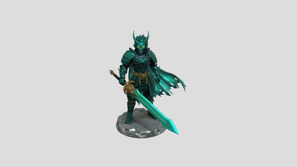 Demon Knight with dragon heart great sword