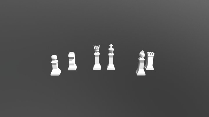 Chess Pieces 3D Model