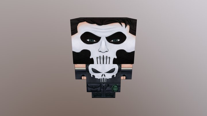 Punisher - Papercraft model 3D Model