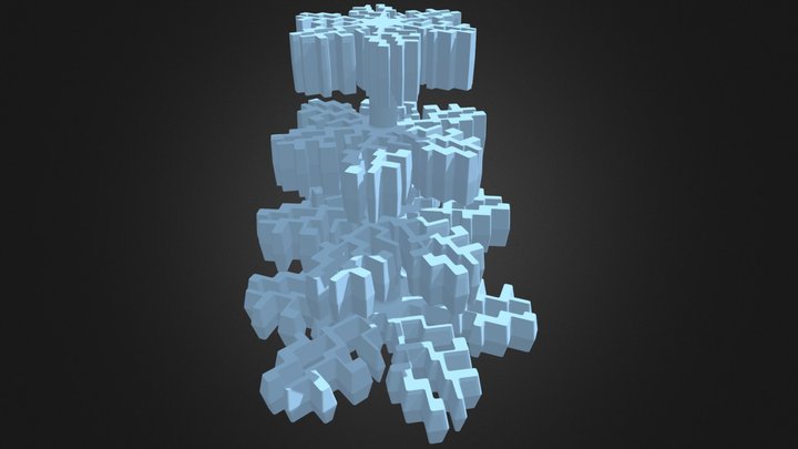 Plastic Snowflake Tree 3D Model