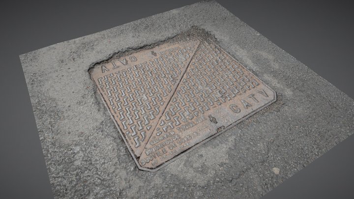 Manhole Cover v1 (low poly PBR asset) 3D Model