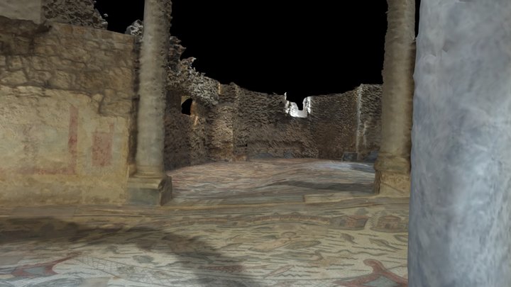 Semi-Circular Portico and Hall of Arion 3D Model
