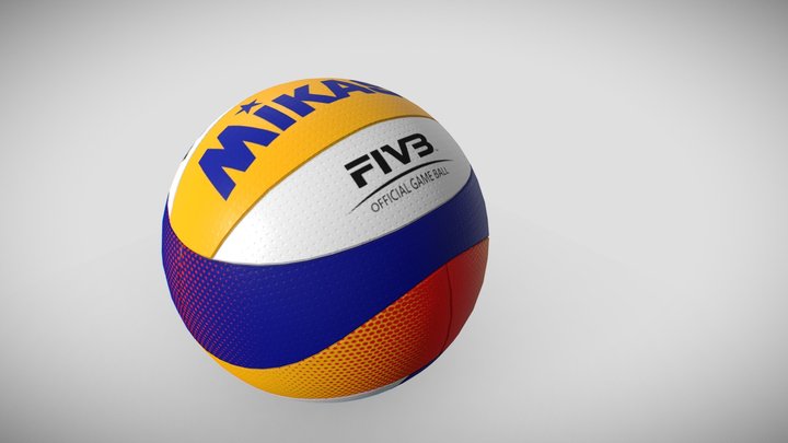 M0002 Beach Volleyball Mikasa BV550C ball 3D Model
