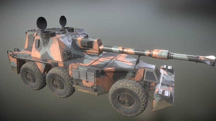 G6 Artillery 3D Model