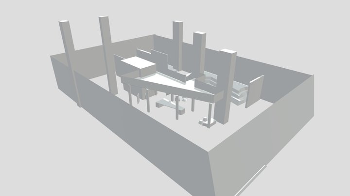 Warehouse Co-Working Office Space (Collider) 3D Model