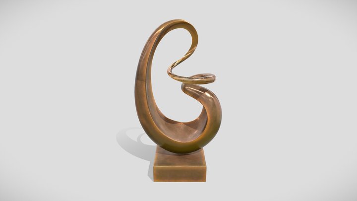 Abstract Bronze Art Sculpture 17 3D Model