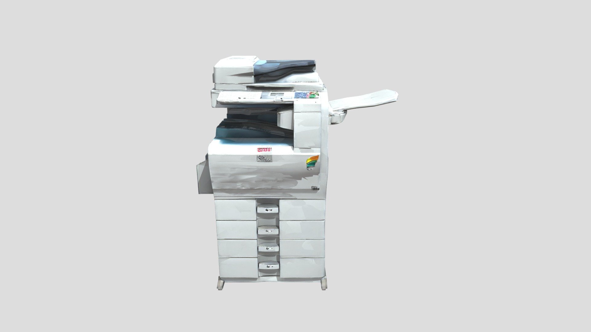 Office photocopy machine with control panel - 3D model by chenyzhh ...