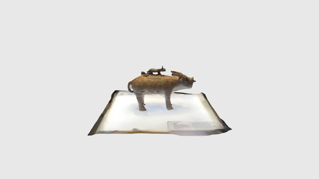 Bronze Tiger on water Buffalo