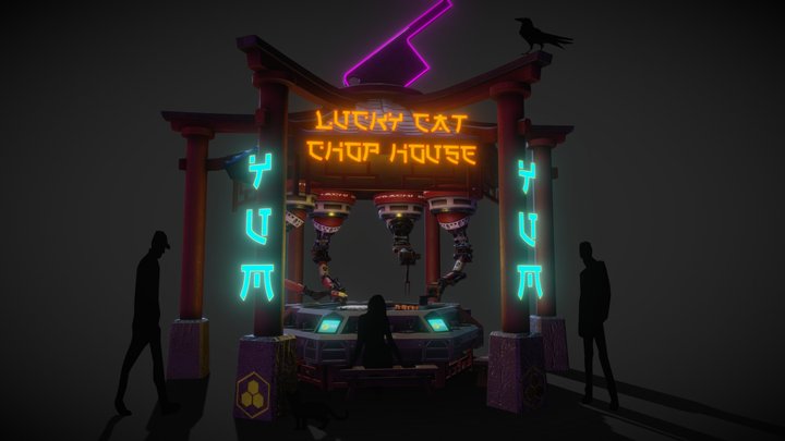 Sony Robot Challenge - Lucky Cat Chop House 3D Model